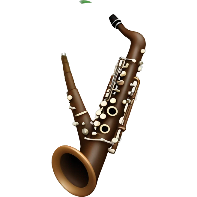 A clarinet with a palm tree engraved on the barrel  emoji
