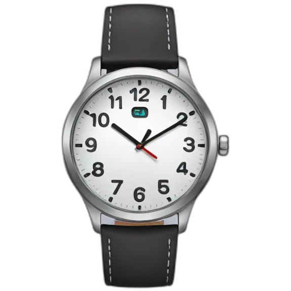 watch showing 01:00 emoji