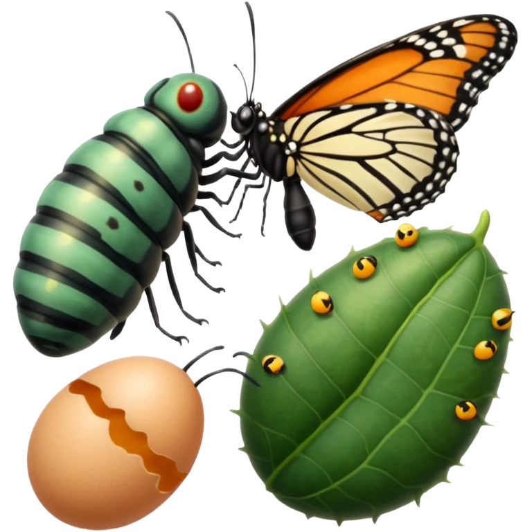 butterfly life cycle one by one  emoji