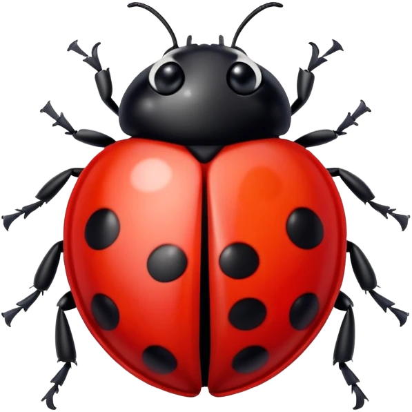 Ladybug smile too much emoji