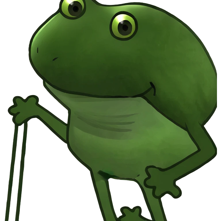 Frog on stilts emoji