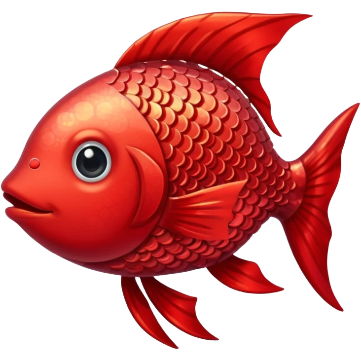 red glitter cute fish emoji