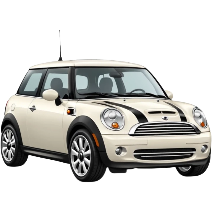 White Mini Cooper car emoji
