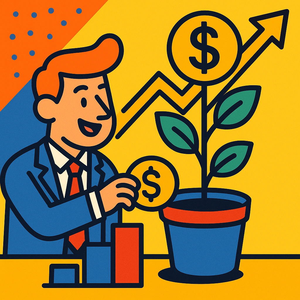 investment vibrant toon style emoji