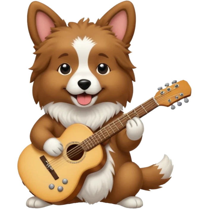 Dog playing music  emoji