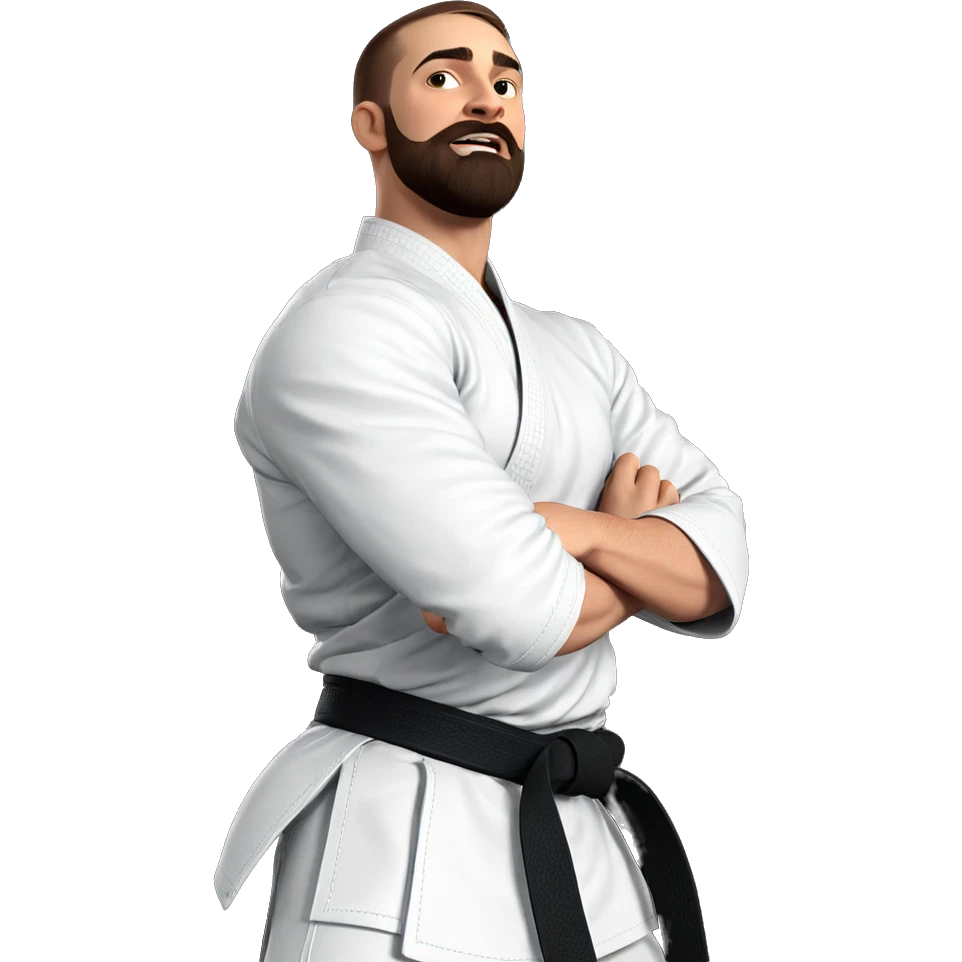 male martial artist portrait emoji