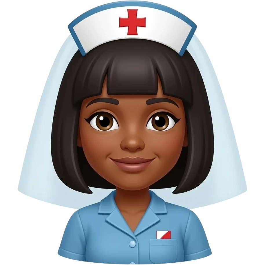 infirmière noire emoji
