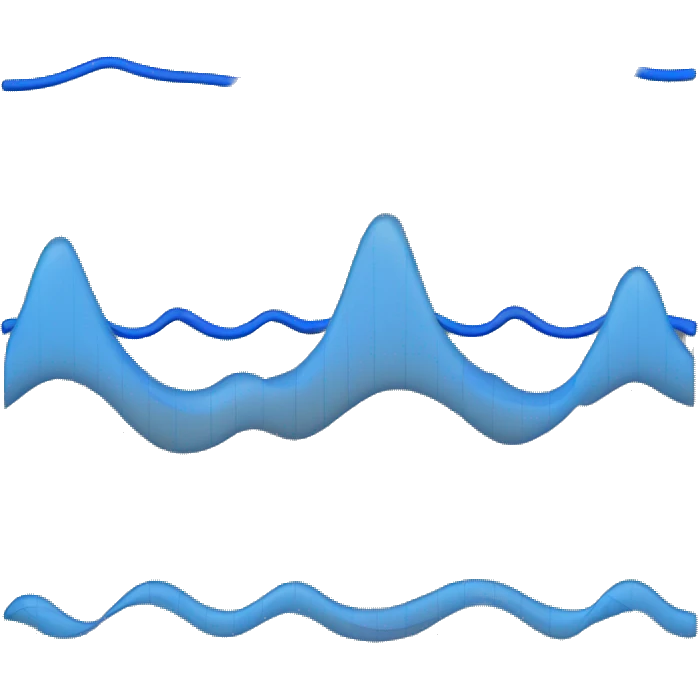 A sine wave overlapped with a negative sine wave with blue lines emoji