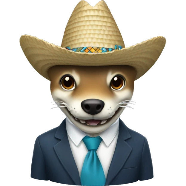 tiburón con sombrero de copa emoji