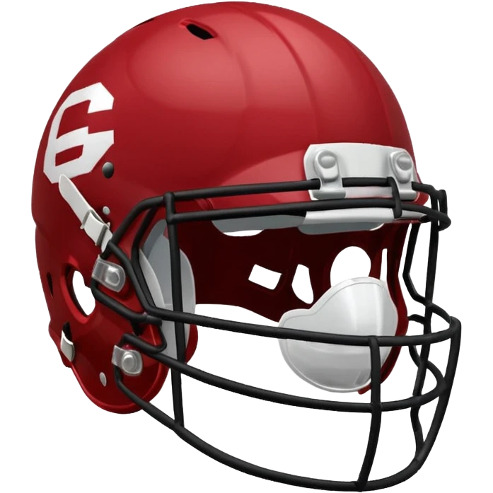 college football player helmets dark red  emoji