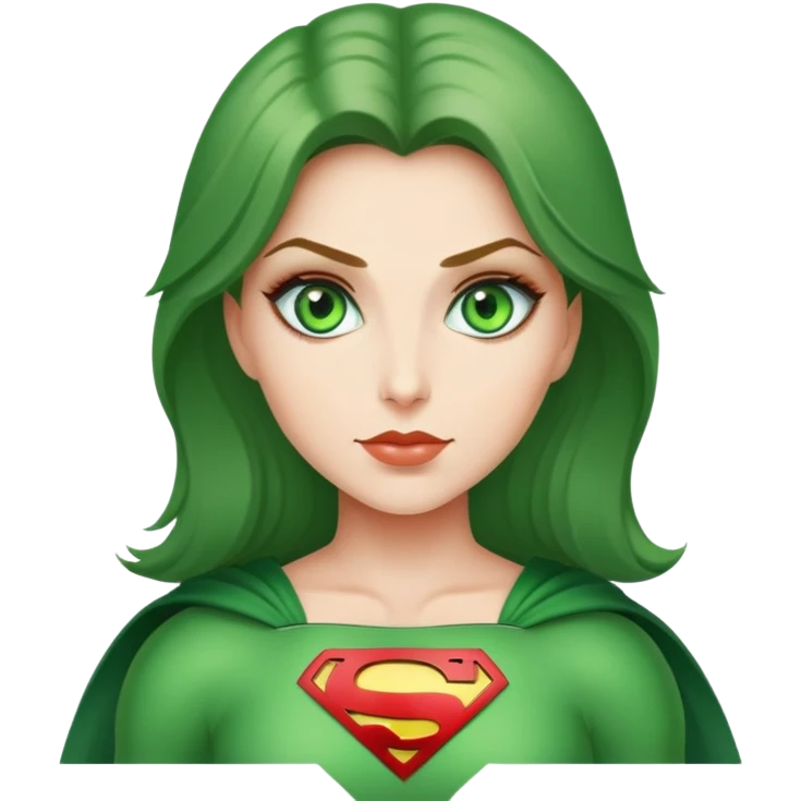 Super woman green eyes emoji