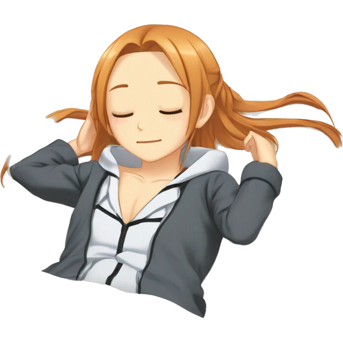 laying down sleeping full body Asuna anime sword art online one piece swim suiting  emoji