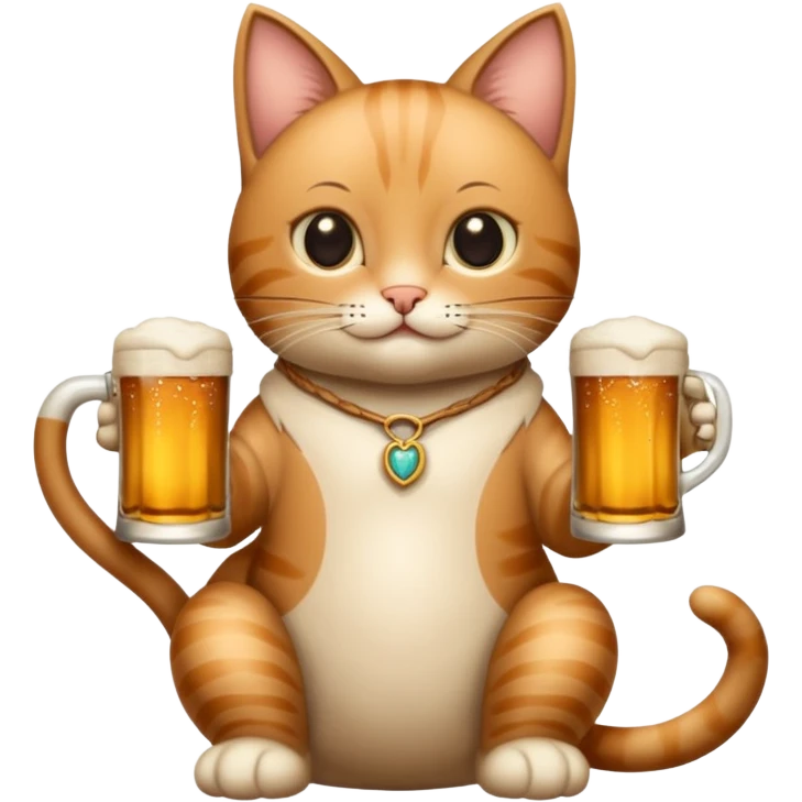 Eine tanzende Katze mit einem vollem Bierkrug im Wirtshaus. Mit musik emoji