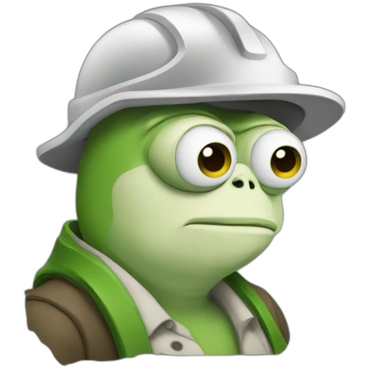 Sad pepe engineer emoji