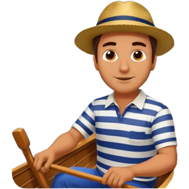 venice gondola driving italian man emoji