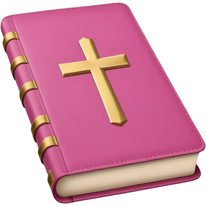 A minimalist pink bible emoji