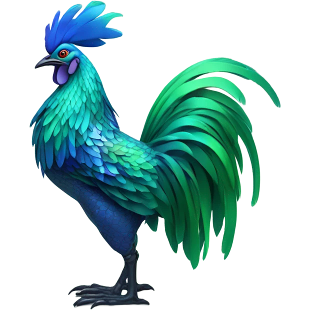 A chinese new year Water Rooster emoji