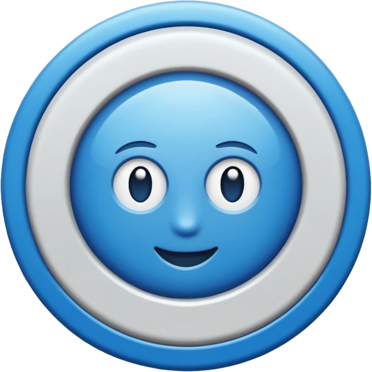 No quiero que tenga cara quiero que sea circular sea azul y que tenga un visto en medio como una verificación de tiktok emoji