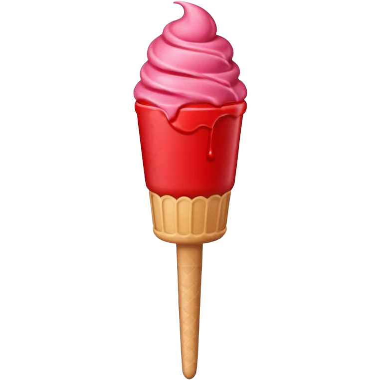 Red frozen juice ice cream on a stick 3d emoji