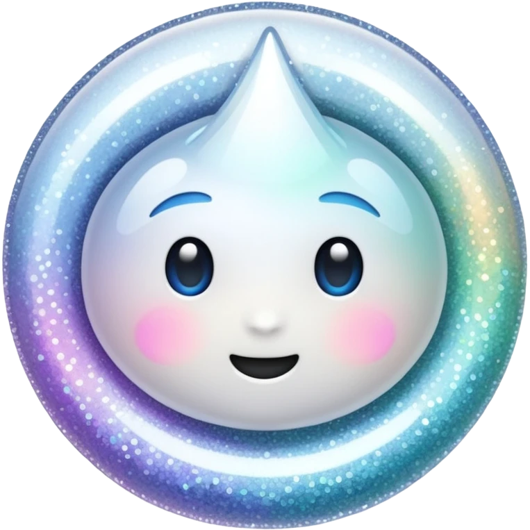 white glory glitter emoji