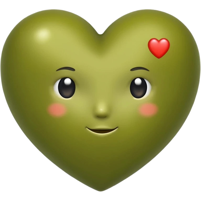 green olive heart emoji