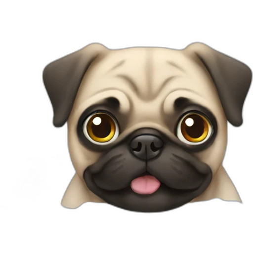 pug taking a bath emoji