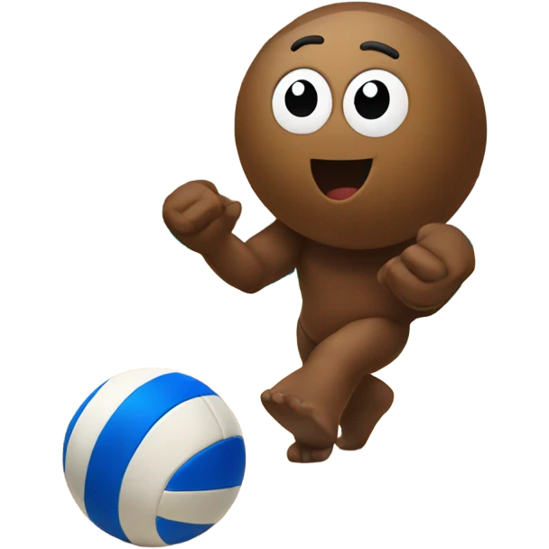 Poo emoji playing volleyball  emoji