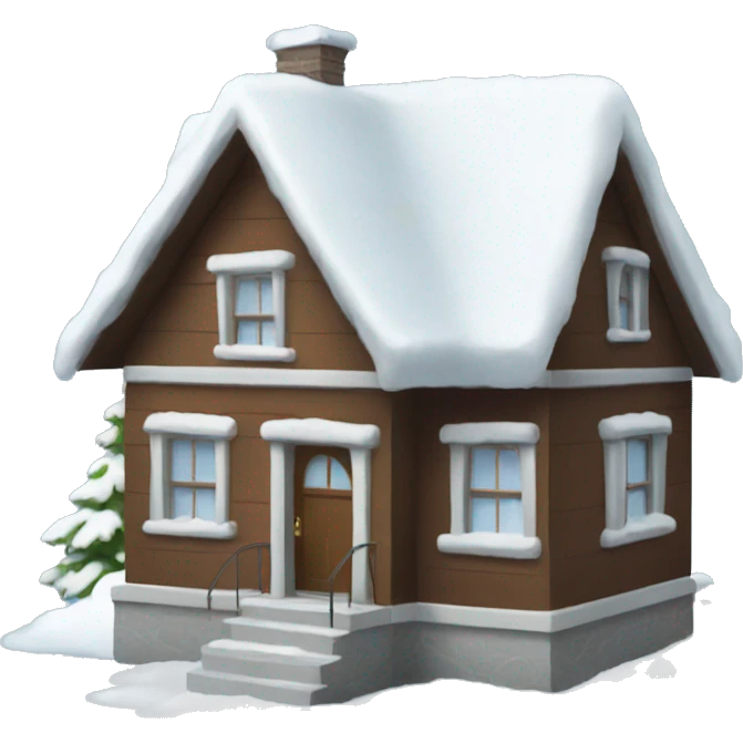 House with snow on it emoji