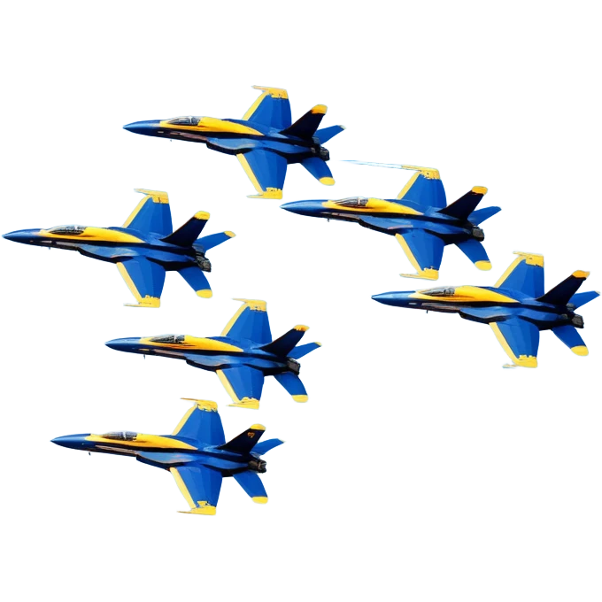 four US Navy Blue Angels f/a-18s flying in diamond formation emoji