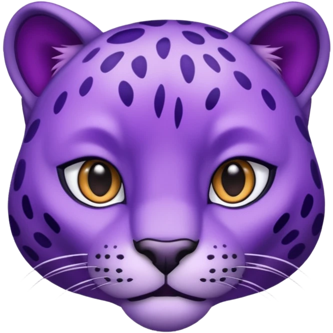 Purple Panther face turned to the slight right emoji