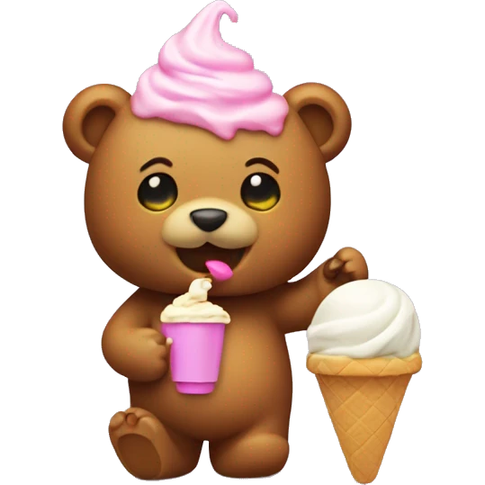 Gummy’s bear eating ice cream emoji