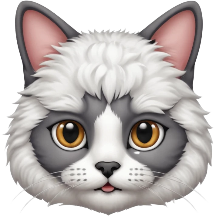 cat with black human mustache emoji