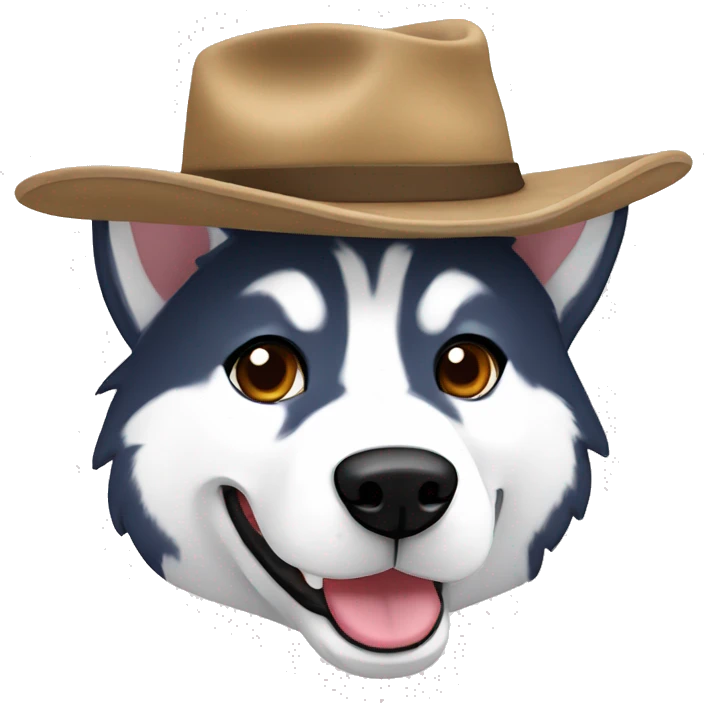 Husky chapeau  emoji