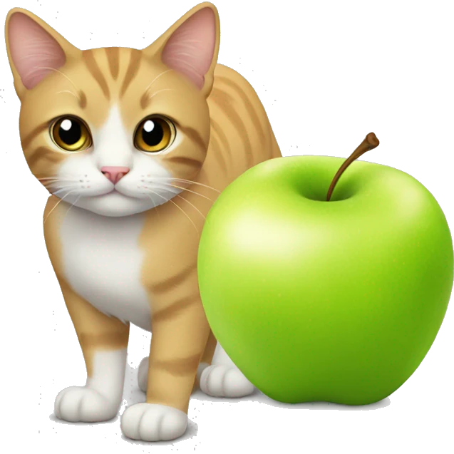 Cat and Apple  emoji