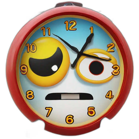Funny superheroes modern alarm clock for kids emoji