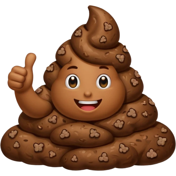 Poop shows a like emoji