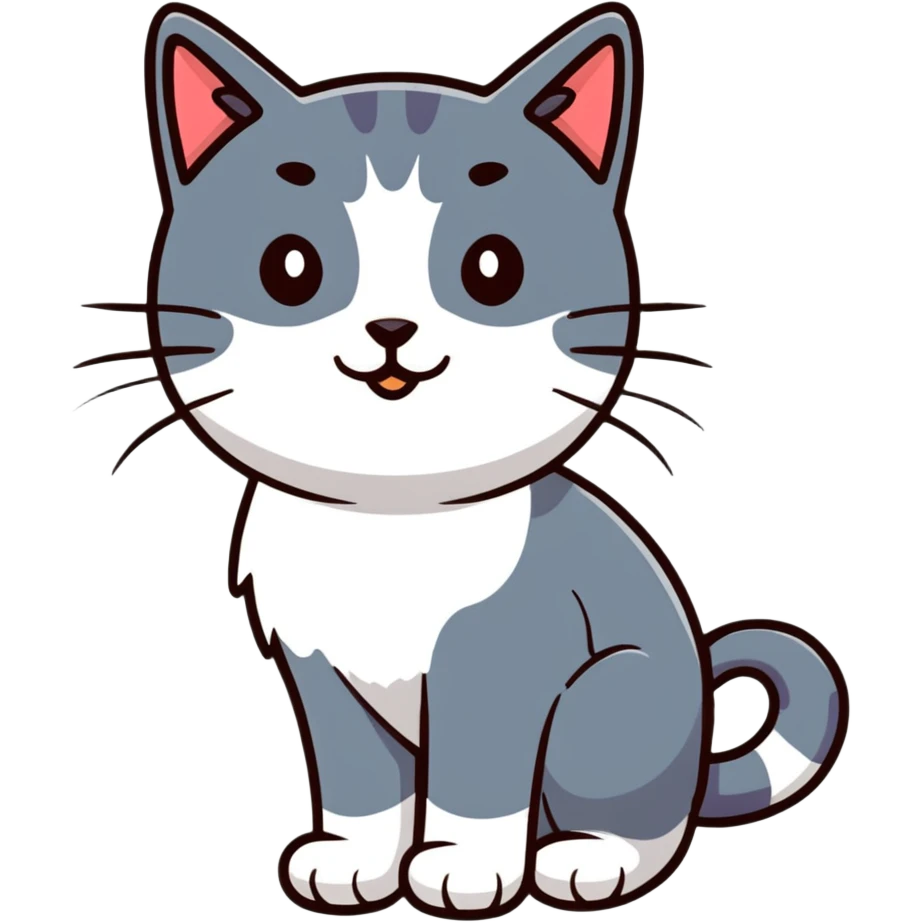 dark gray cat emoji