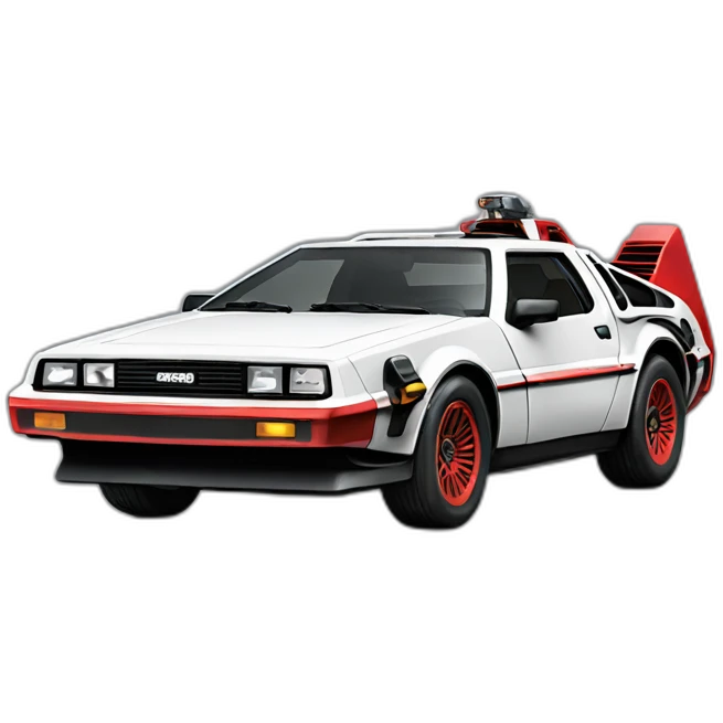 Marty McFly on car emoji