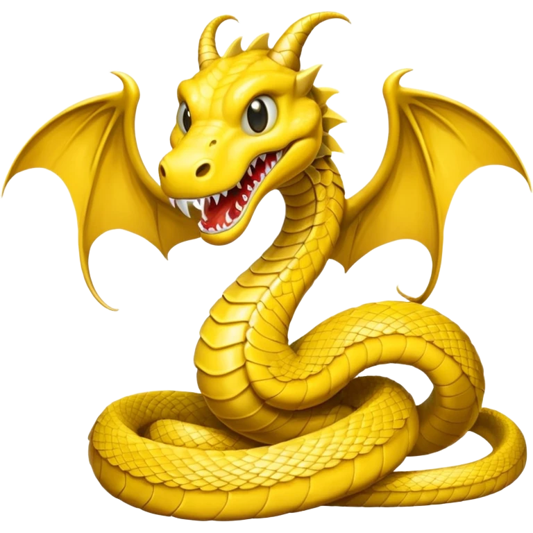 Huge yellow serpent with two wings emoji
