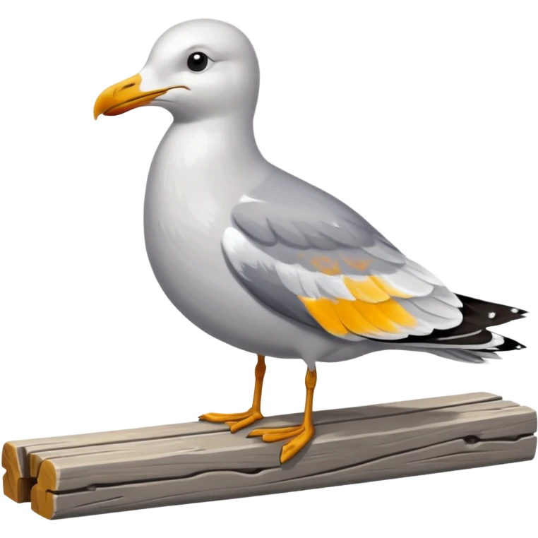 A seagull rocking emoji