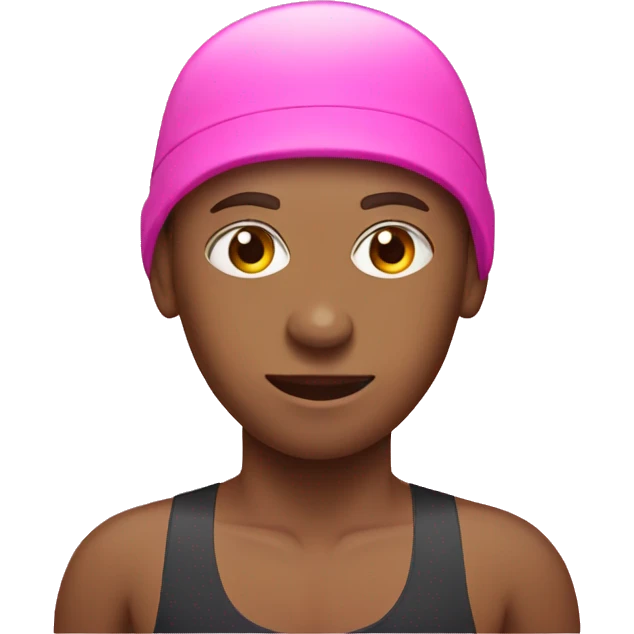 swimmer with pink cap emoji