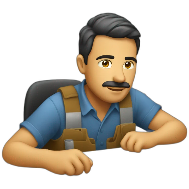 Hombre trabajando huerta emoji