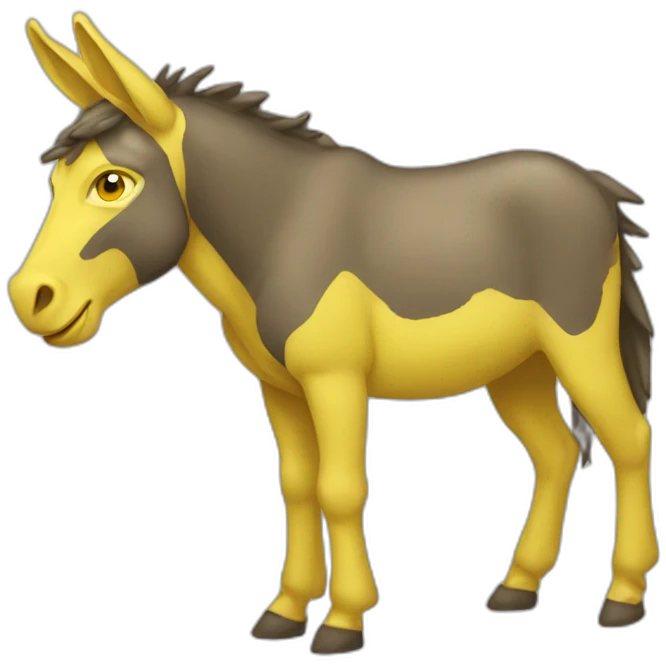Stupid Yellow donkey though hisself king emoji