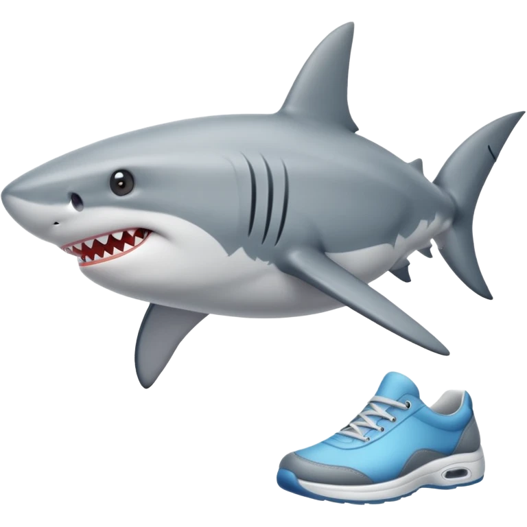 A shark with shoes emoji