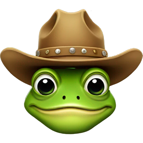 Cowboy frog emoji