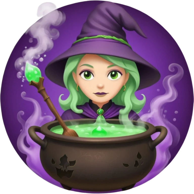green witch cooking potion emoji