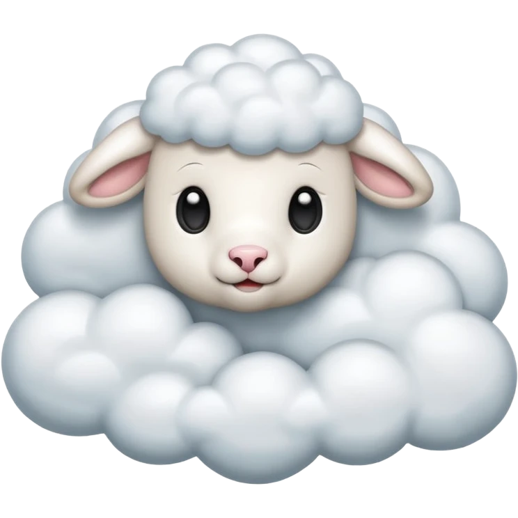 Rain clouds with a lamb emoji