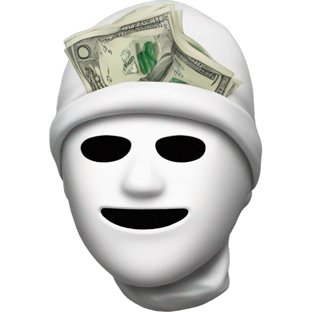 ski mask and money emoji