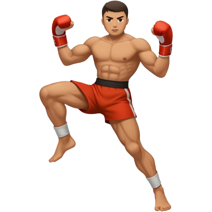 fighter kicking emoji