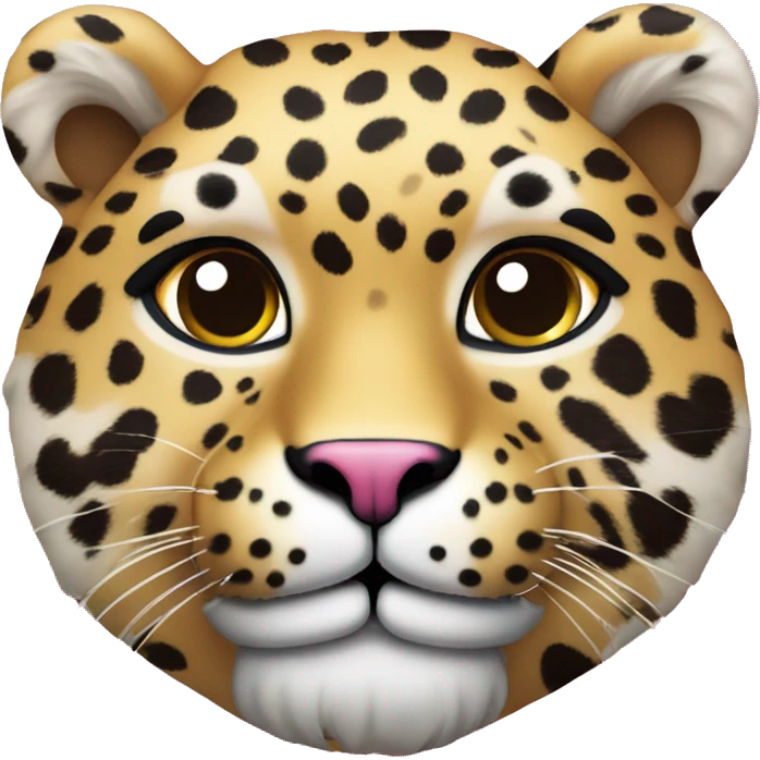 corazón con estampado de leopardo rosa emoji